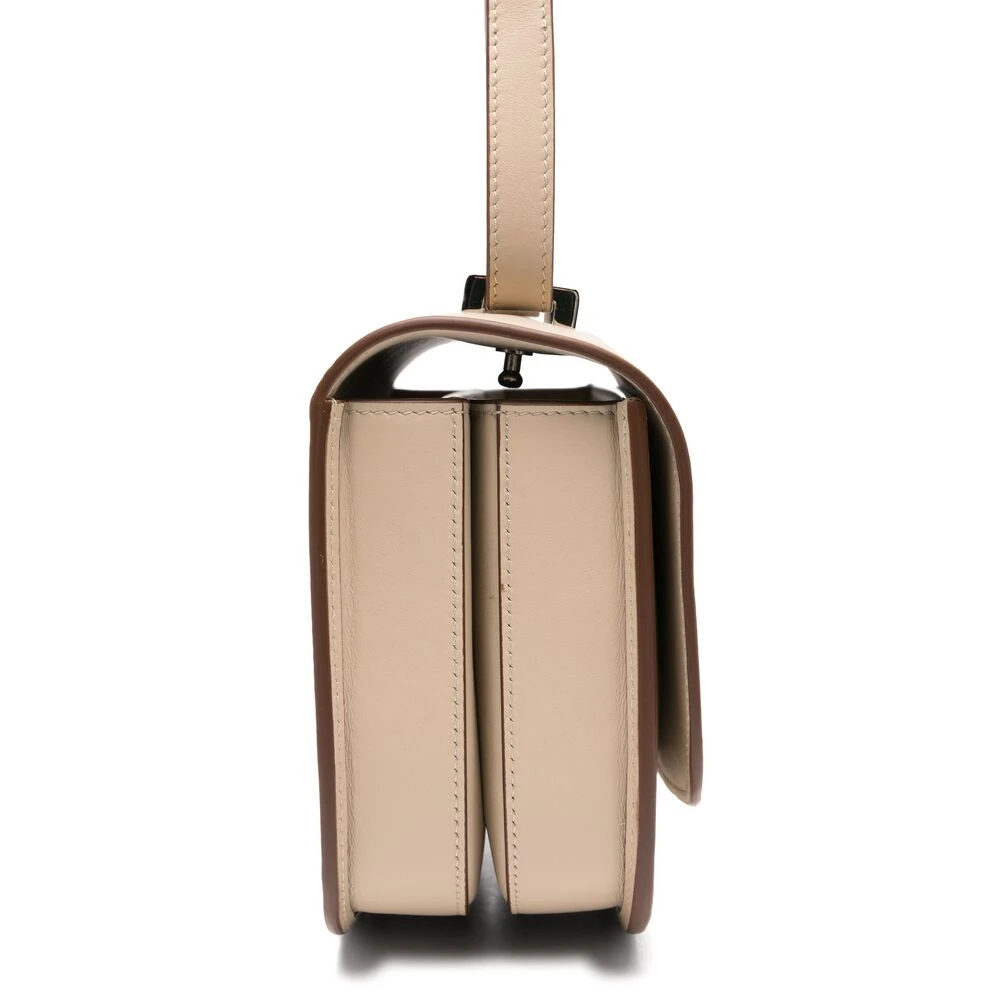 Savette Beige Schoudertas met Overslag Beige Dames