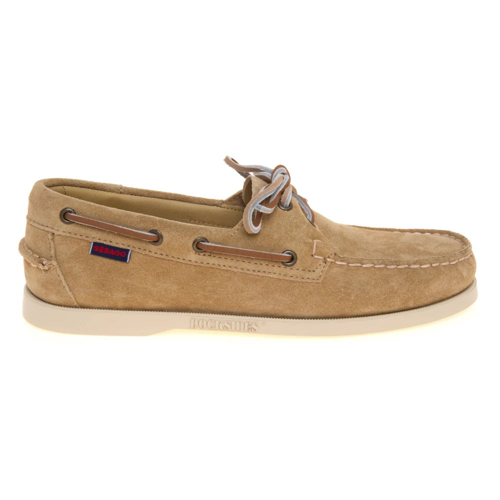 Sebago Beige Boat Shoes, Male, 11 Uk, Portland Flesh Out