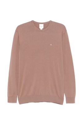 terracotta-brun-crew-neck-sweater