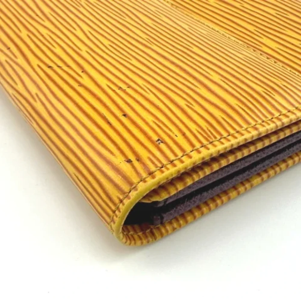 Louis Vuitton Vintage Pre-owned Leather wallets Yellow Dames