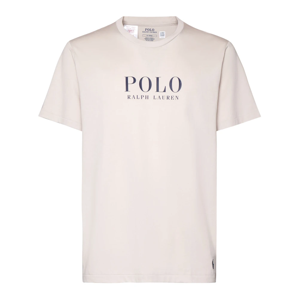Polo Ralph Lauren Grijze Katoenen T-shirt met Logo Pink Heren
