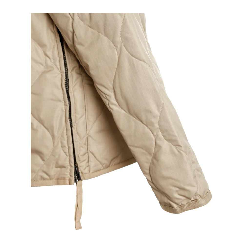 Taion Gewatteerde V-hals jas Beige Heren
