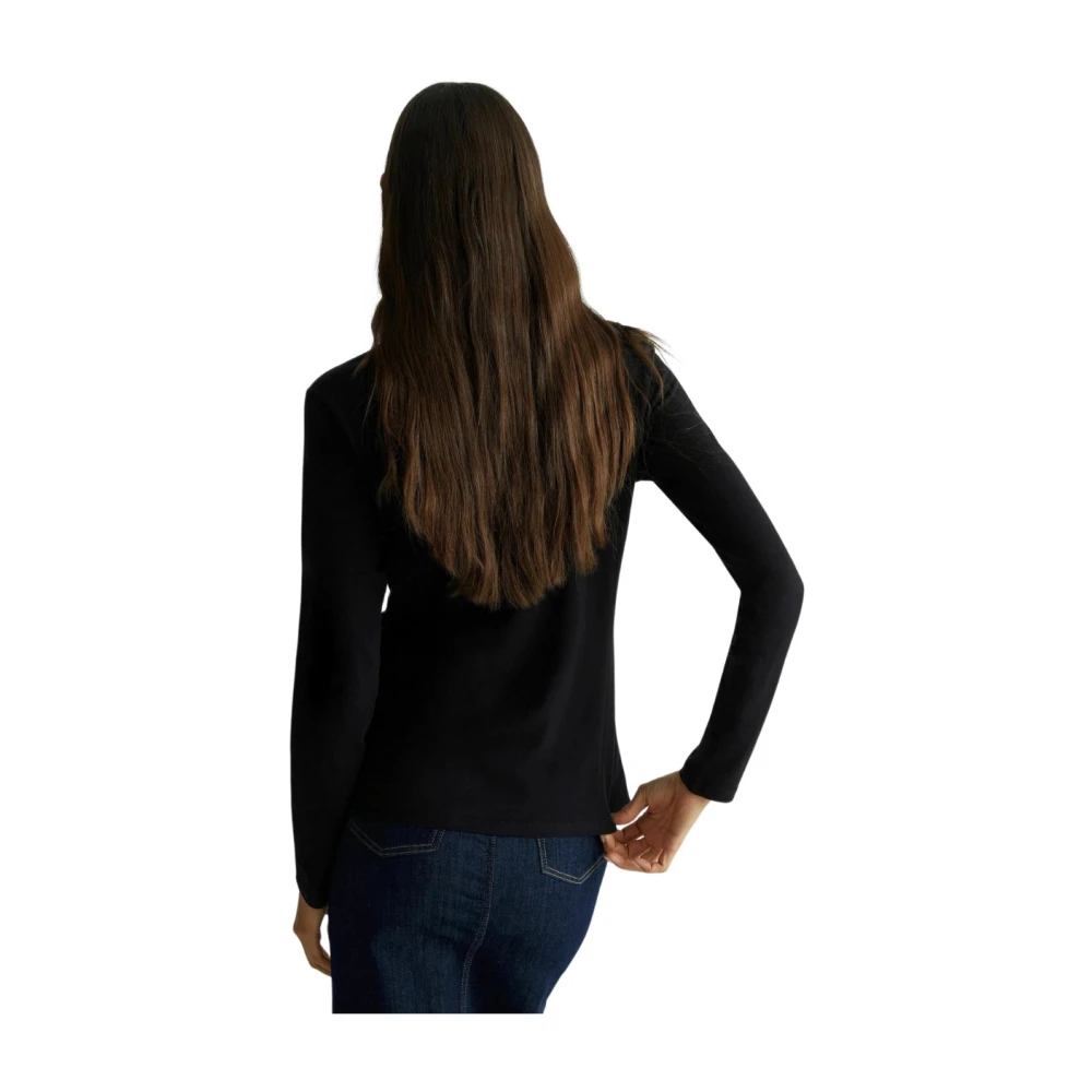 Liu Jo Stijlvol T-shirt met Applicaties Black Dames