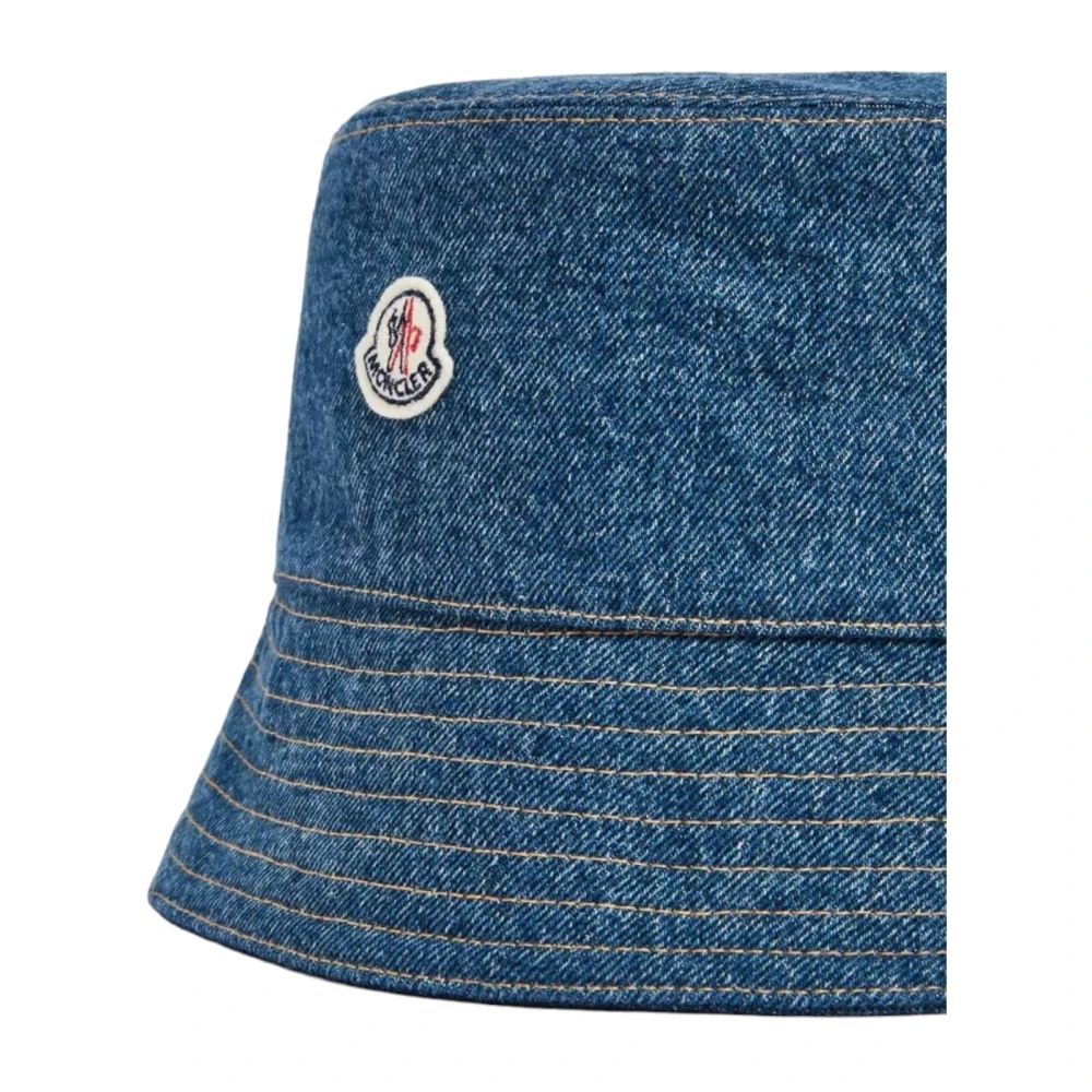 Moncler Denim Bucket Hat Casual Style Blue Dames