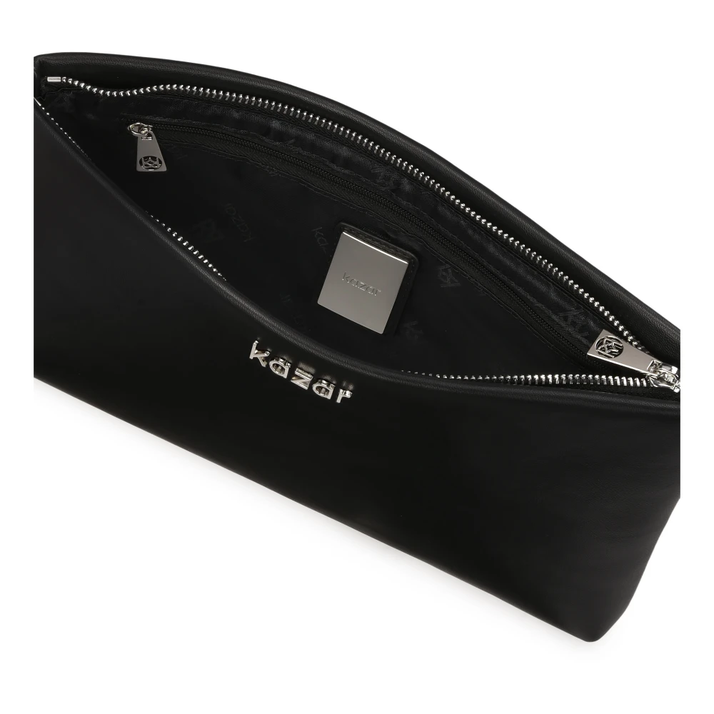 Kazar Minimalistische zwarte clutch handtas Black Dames