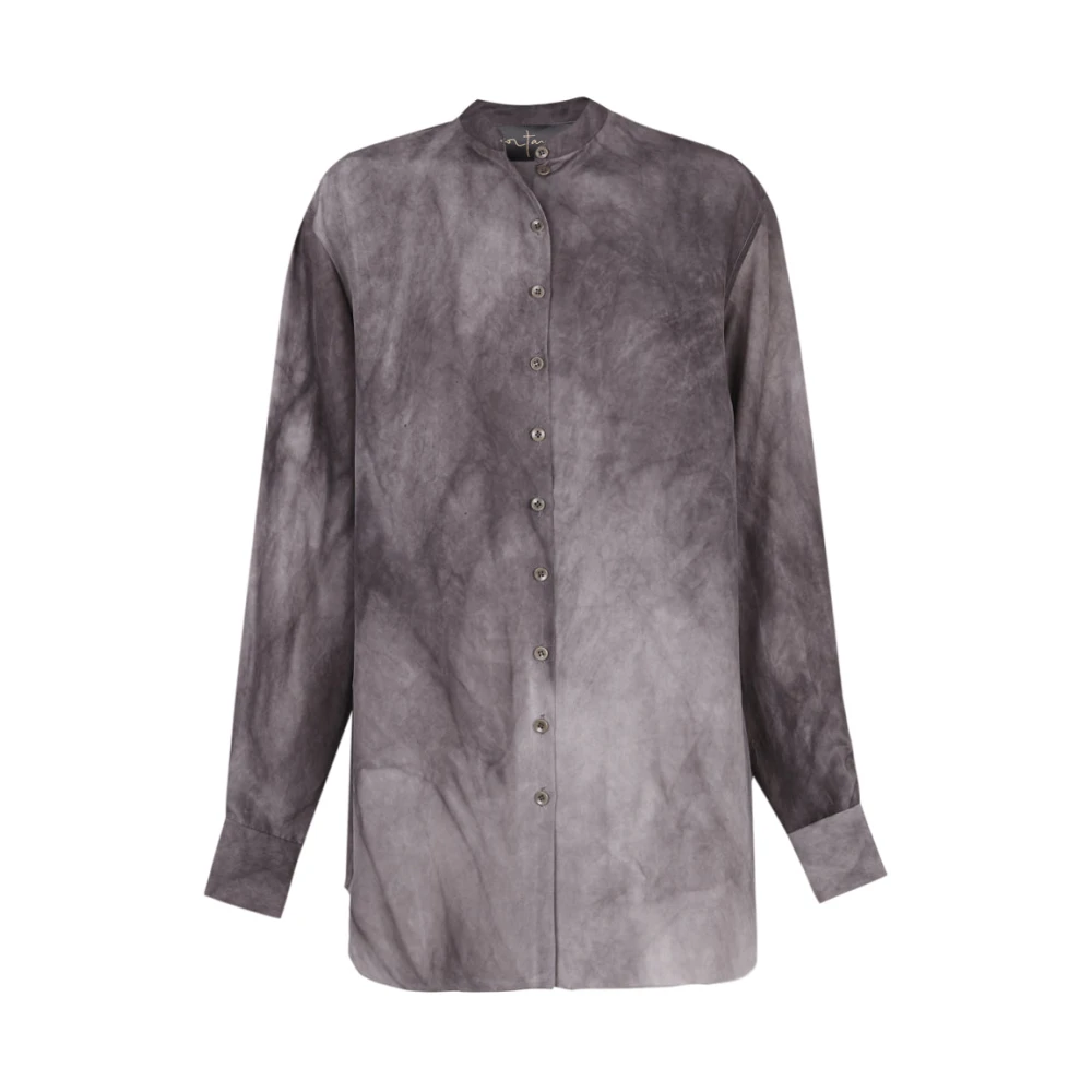 Cortana Park lila zijden overhemd Gray Dames