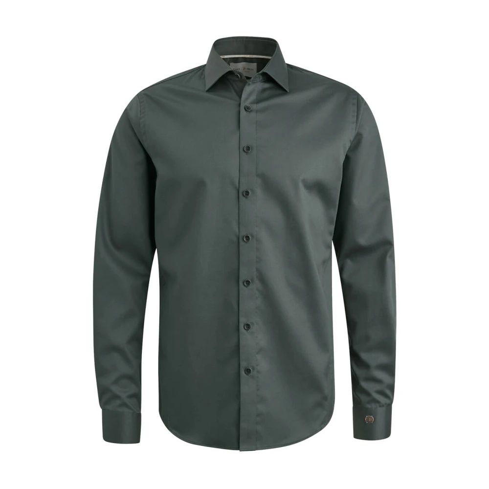 Cast Iron Lange mouw shirt Comfort Sate Green Heren