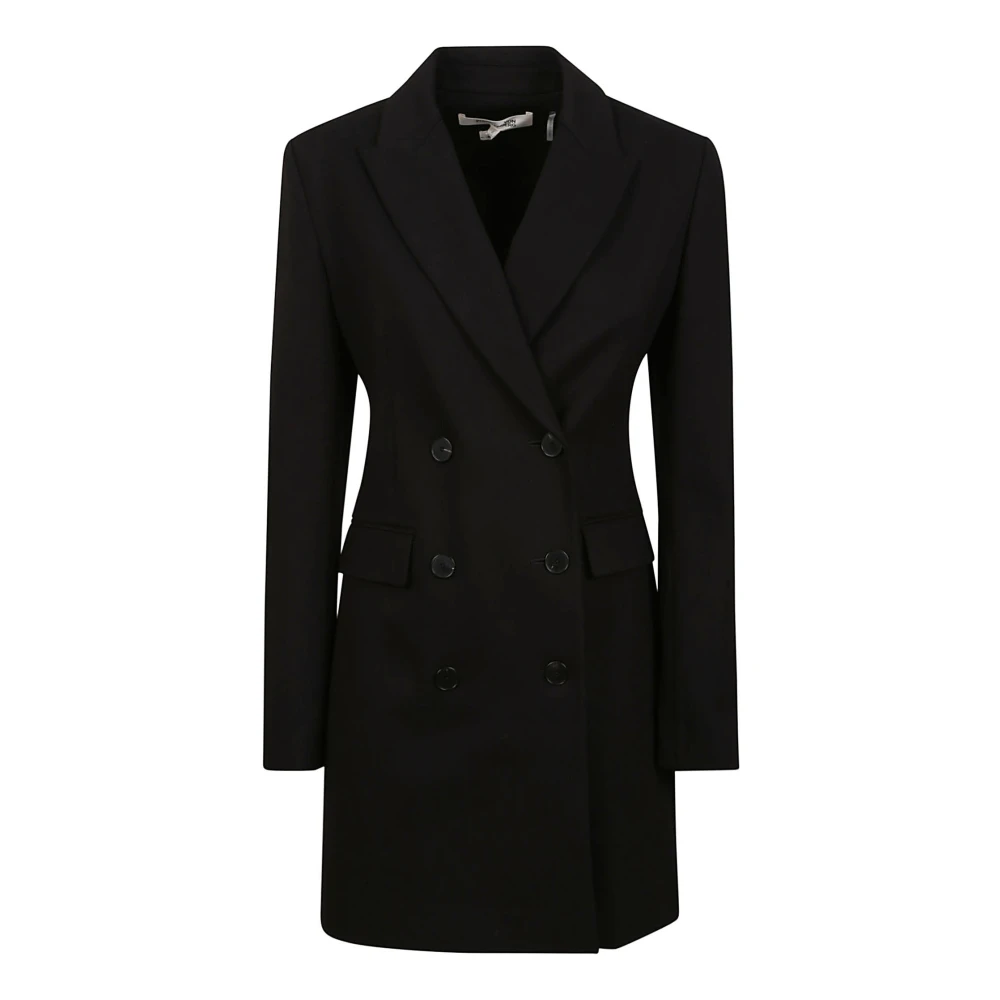 Diane Von Furstenberg Zwarte Jurken met Spandex Mix Black Dames