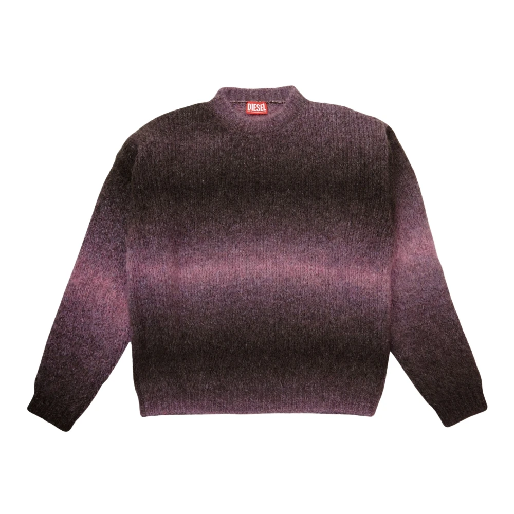 Diesel Paars Chocolade Gebreide Trui Purple Heren