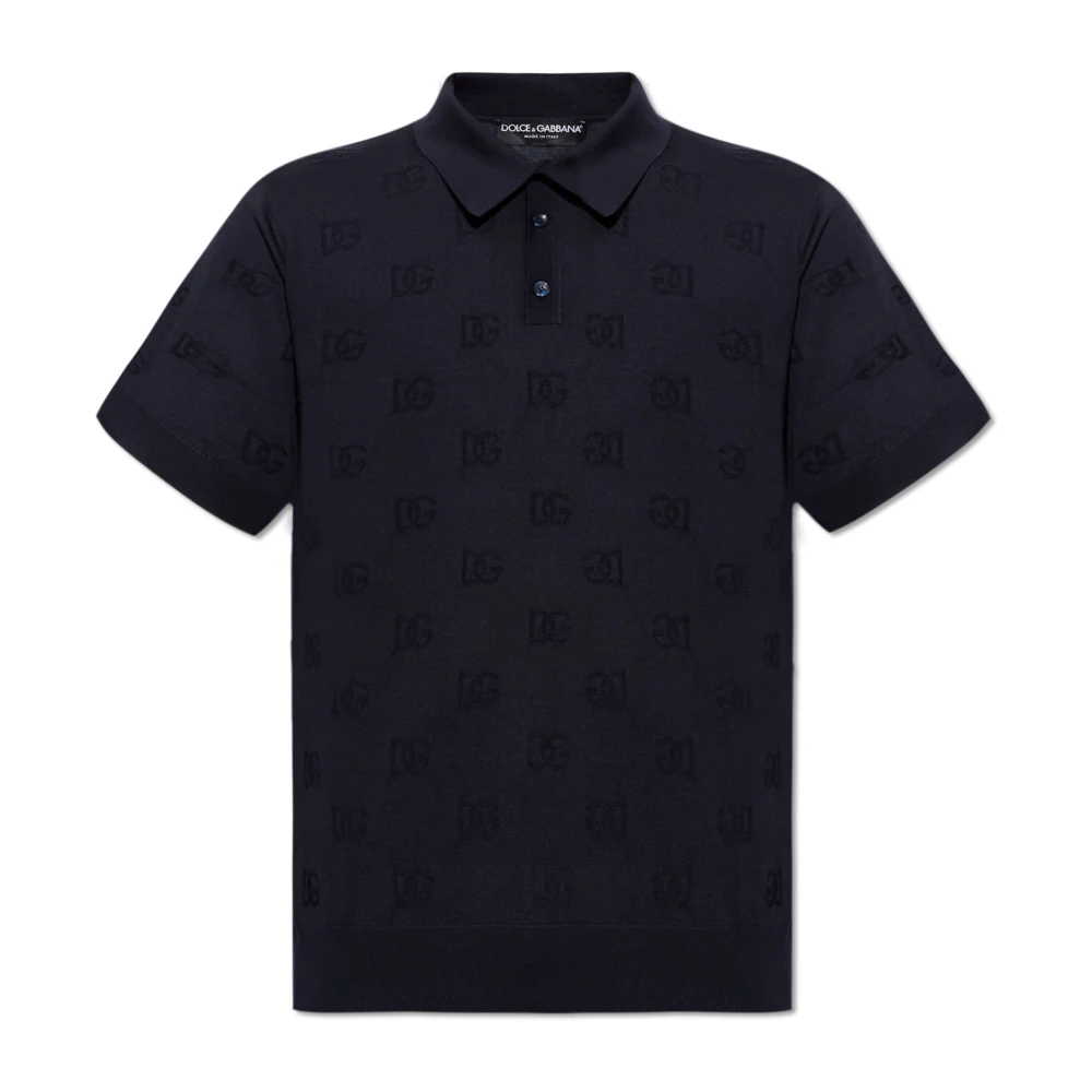 Dolce & Gabbana Polo shirt met logo Black Heren
