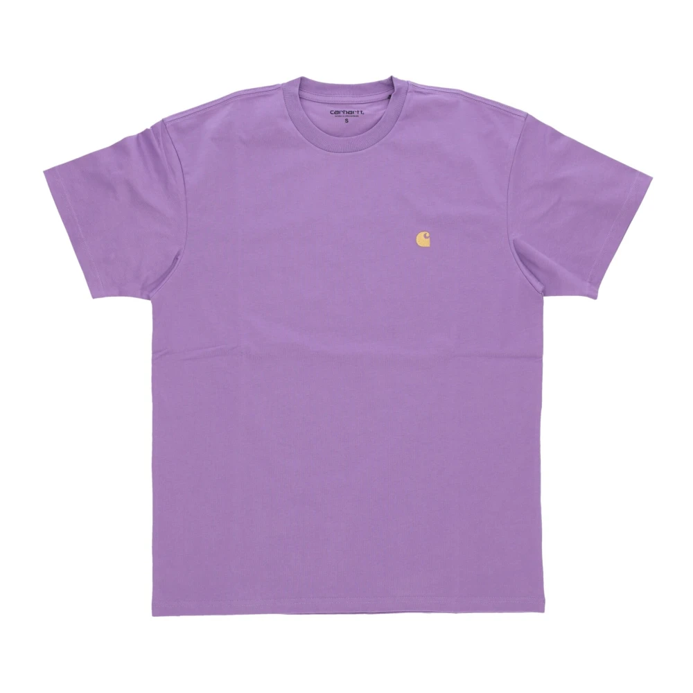 Carhartt WIP Chase T-Shirt in Violanda Goud Purple Heren