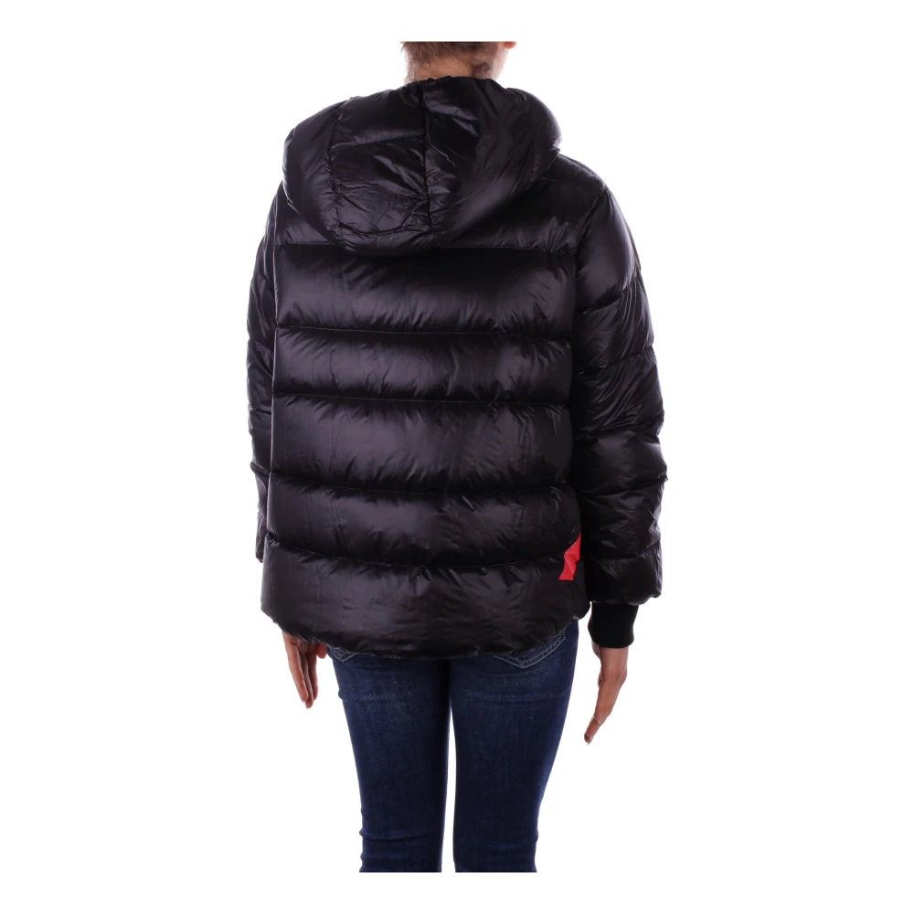 Afterlabel Zwarte jas met capuchon en ritssluiting Black Dames