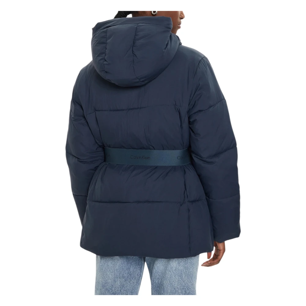 Calvin Klein Jeans Blauwe Coltrui Hoodie met Zakken Blue Dames