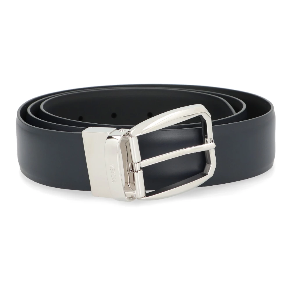 Ermenegildo Zegna Omkeerbare leren riem Blue Heren