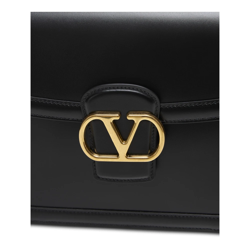 Valentino Garavani Zwarte leren schoudertas met VLogo Black Heren