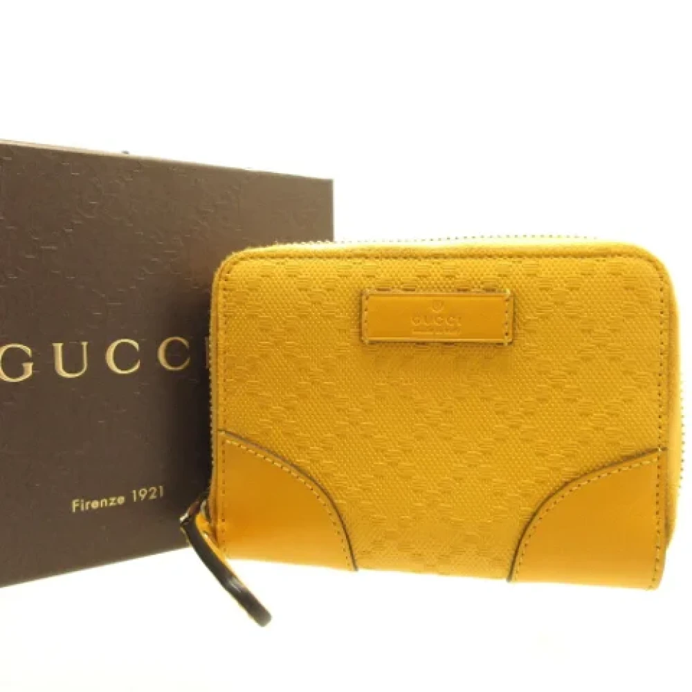 Gucci Vintage Pre-owned Leather wallets Yellow Dames