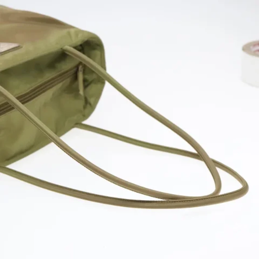 Prada Vintage Pre-owned Nylon prada-bags Green Dames