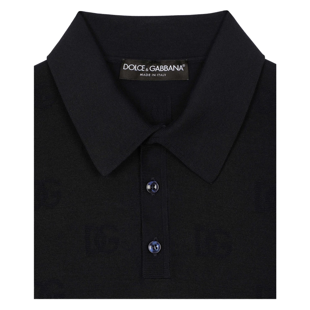 Dolce & Gabbana Klassieke Polo Shirt voor Mannen Blue Heren
