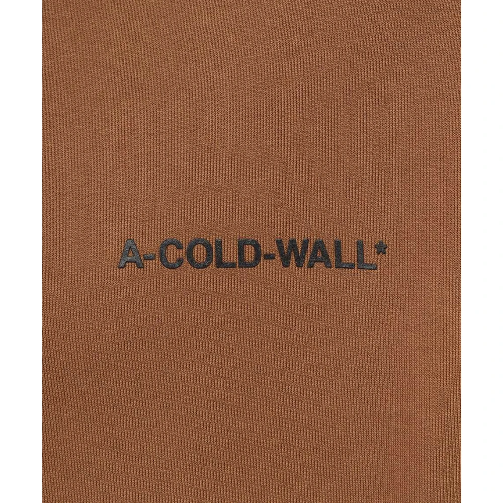 A-Cold-Wall Katoenen sweatshirt met logodetail Brown Heren