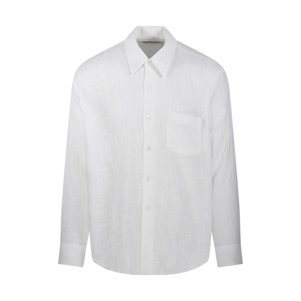 Our Legacy Air Cotton Coco Shirt White Heren