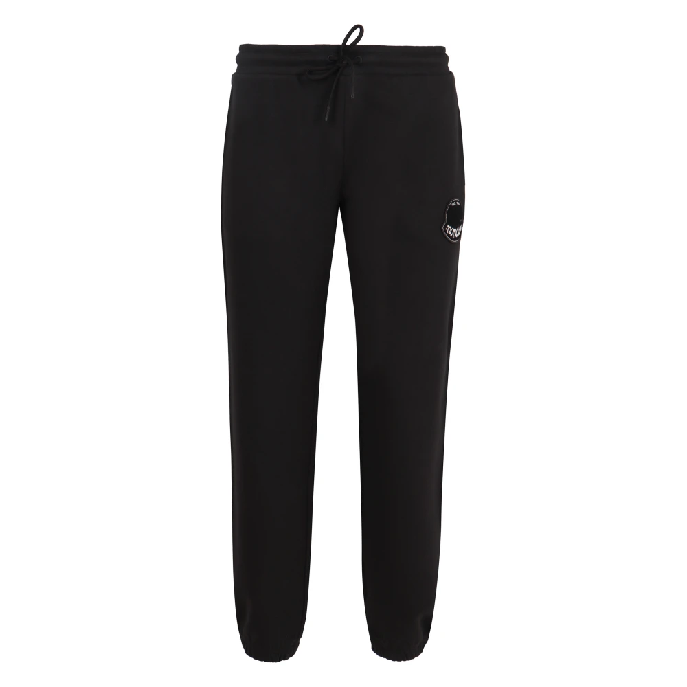 Moncler Hombre Negro - Pantalones De Chándal De Algodón Con Detalle De Logo - Trousers - M