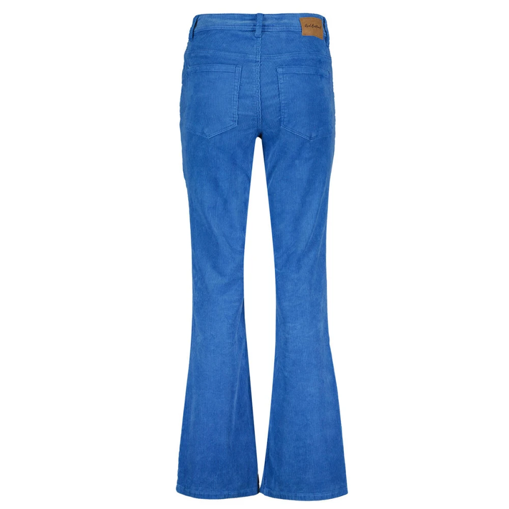 Red Button Ribfluwelen Bibette Broek Blue Dames