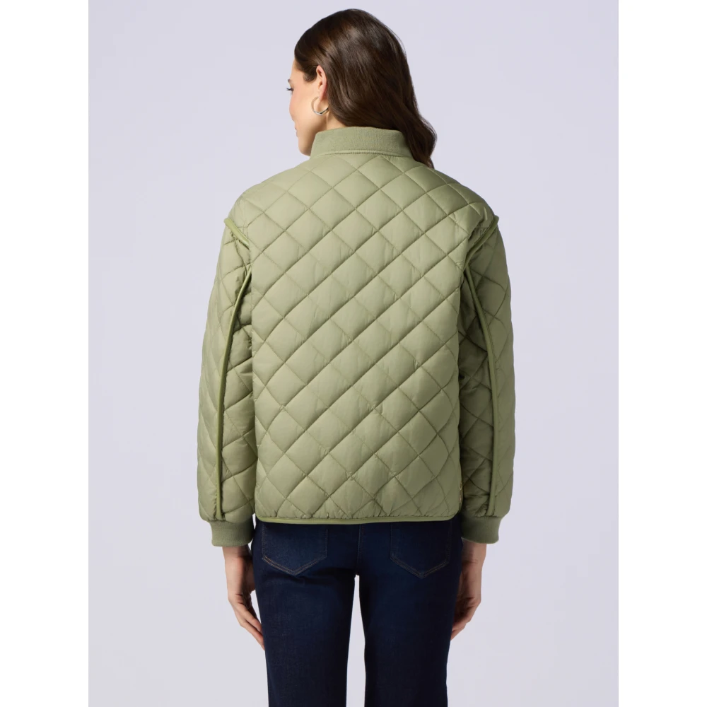 Oltre Lichte gewatteerde bomberjack Green Dames