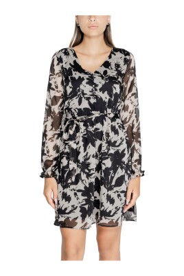 blomstret-mini-kjole-sortbeige