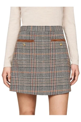 Retro Check Tweed A-Linje Kjol