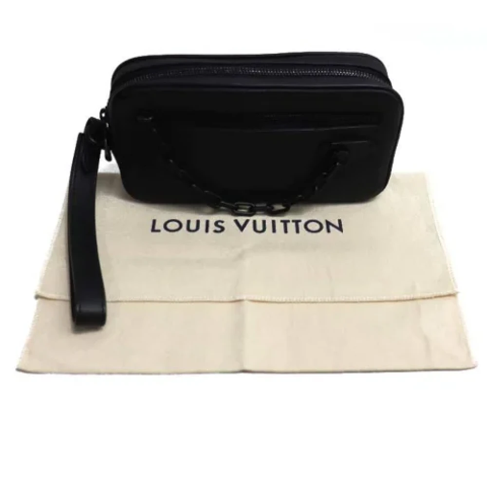 Louis Vuitton Vintage Pre-owned Leather clutches Black Dames