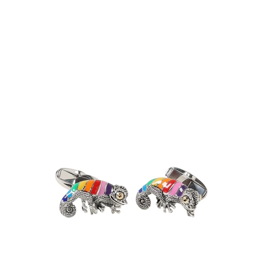 Paul Smith Men's Multicolor Clips Bars, One Size, Chameleon Cufflinks