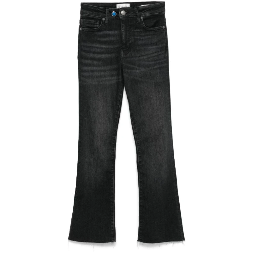 Frame Zwarte Gewassen Mini Bootcut Broek Black Dames