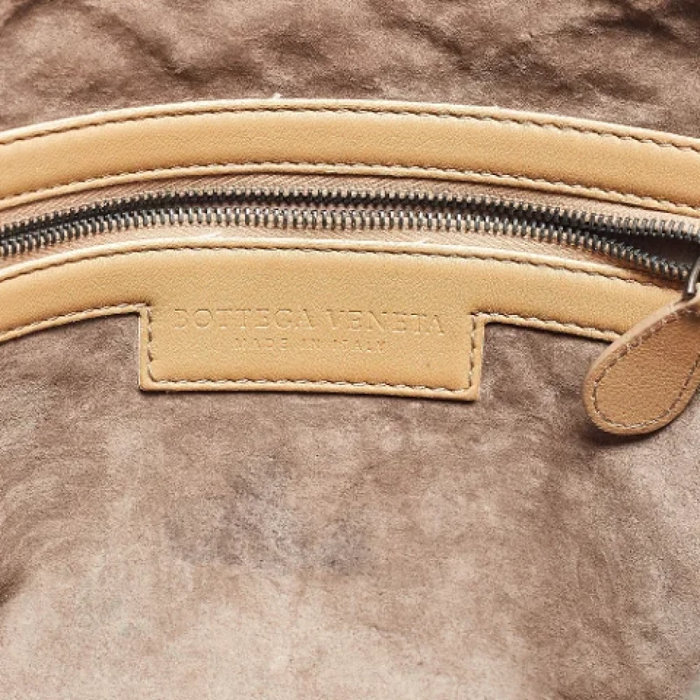 Bottega Veneta Vintage Pre-owned Leather crossbody-bags Beige Dames