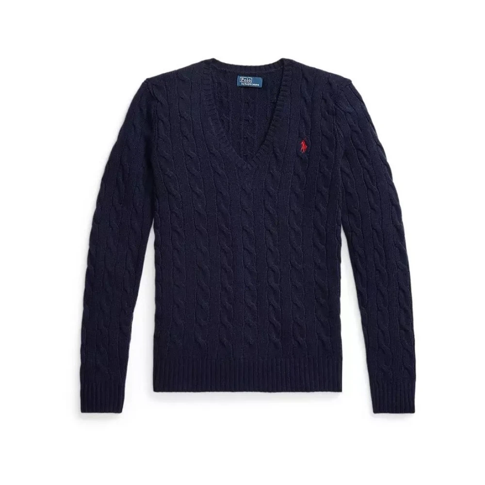 Polo Ralph Lauren Kvinno Blå Stickade Tröjor Dam, Xs, Vesta