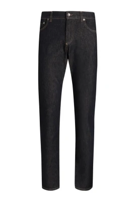 Svarta Slim-Fit Jeans för Män