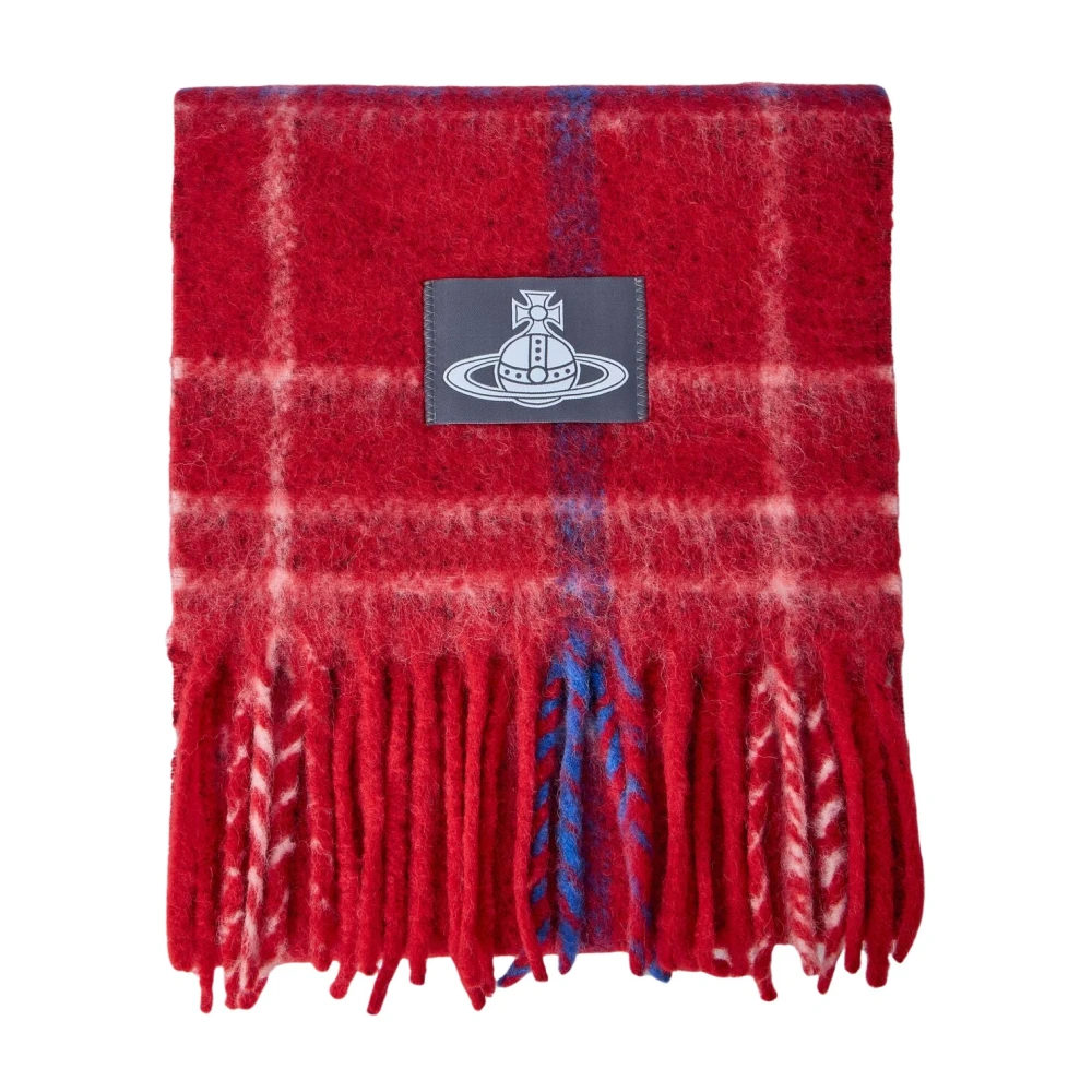 Vivienne Westwood Checked Wool Scarf - Man Scarves Red One Size - Immagine 4