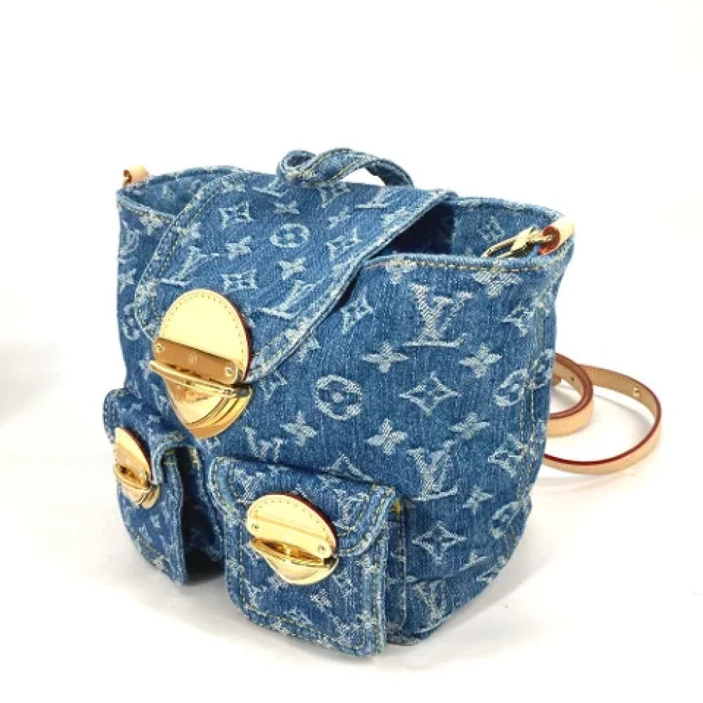 Louis Vuitton Vintage Pre-owned Denim louis-vuitton-bags Blue Dames