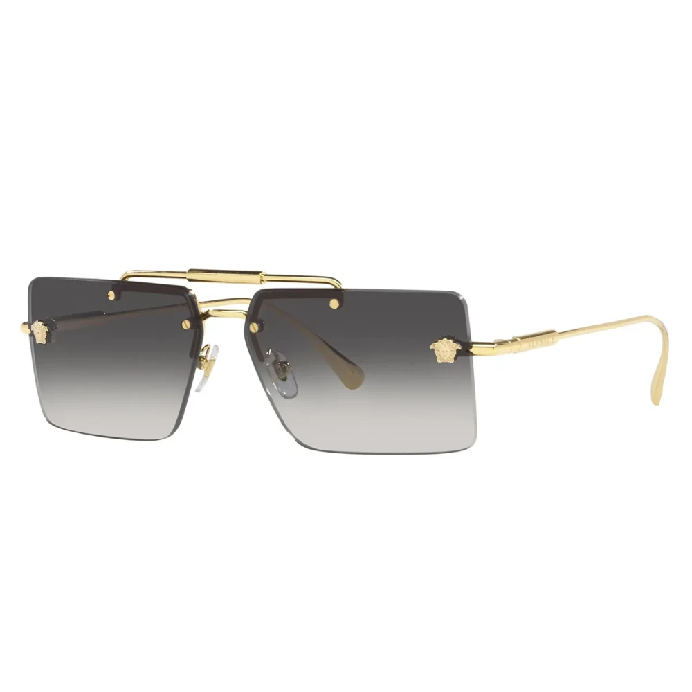 Versace Unisex Yellow Sunglasses, 60 Mm, Rectangular Sunglasses With Double Bridge