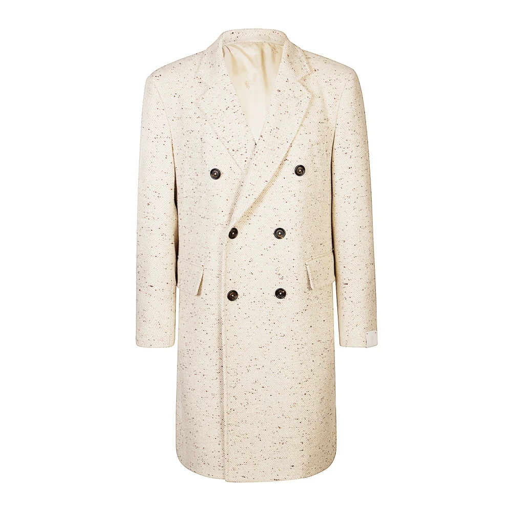 Eleventy Men's Beige Double-Breasted Cashmere Coat - Double-Breasted Coats - Xl - Coats