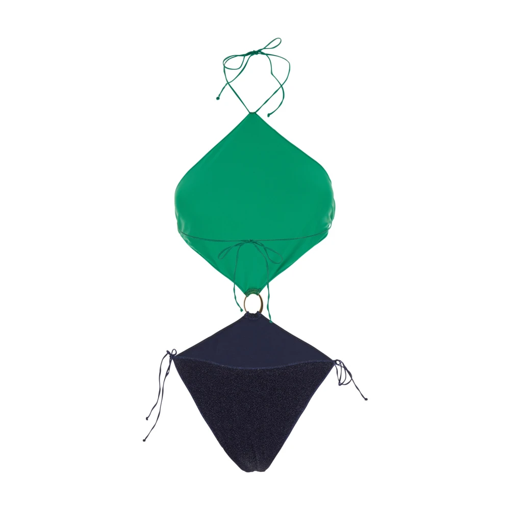 Oseree Bi-kleur badpak met diamantontwerp Multicolor Dames