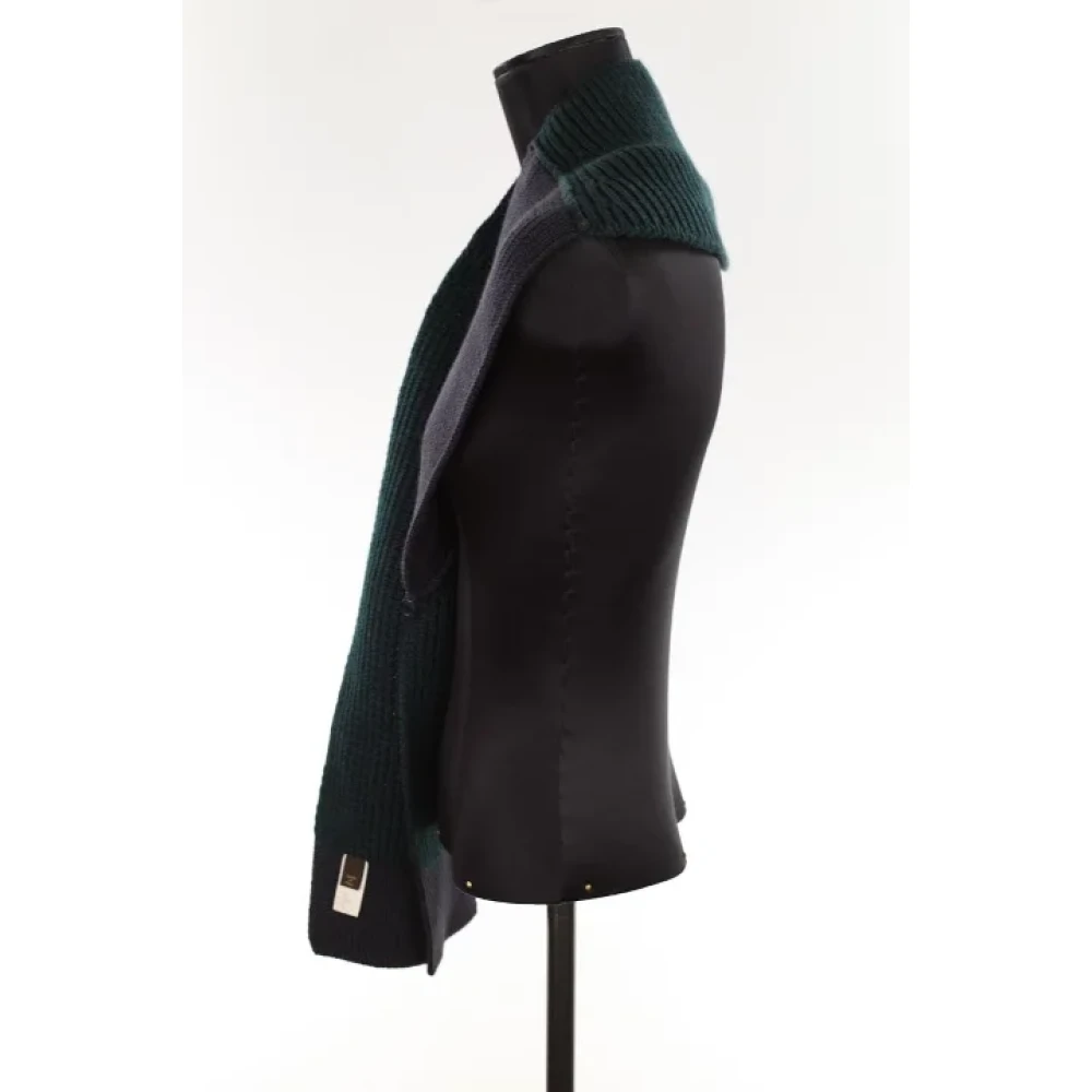 Louis Vuitton Vintage Pre-owned Wool scarves Black Heren
