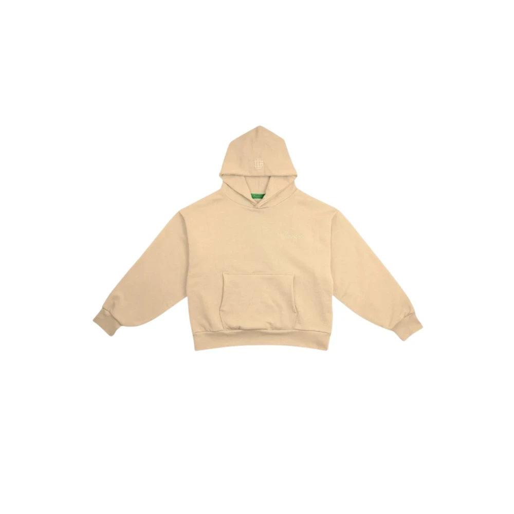 Garment Workshop Men's Beige Gart Workshop, Hoodies, Xl, Embroidered Hoodie