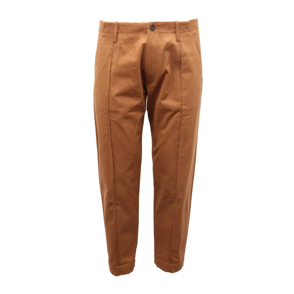 Nine In The Morning Men's Brown Chinos, Xs, Kent Man Cotton Elastane Trousers