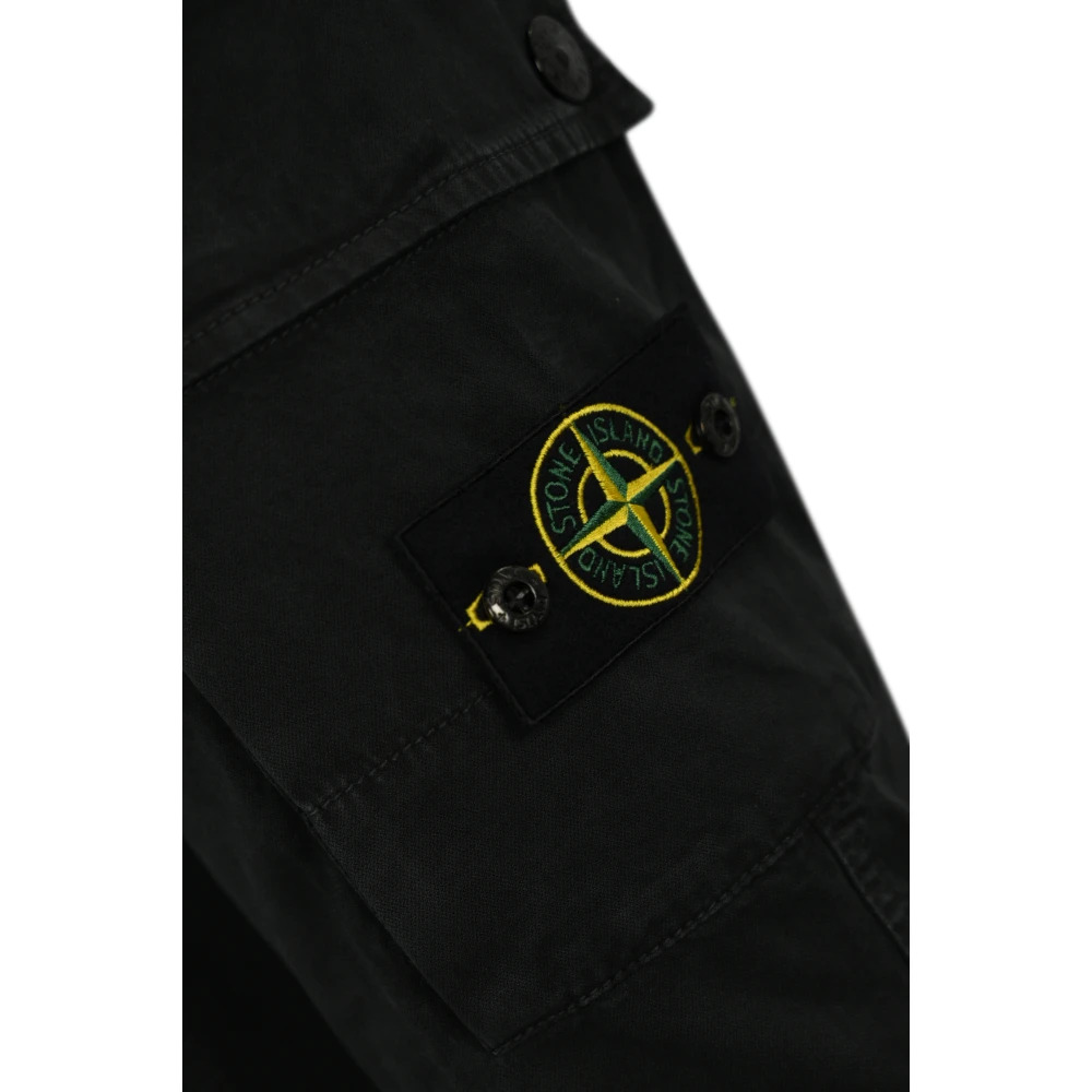 Stone Island Cargo Katoenen Broek Zwart Black Heren