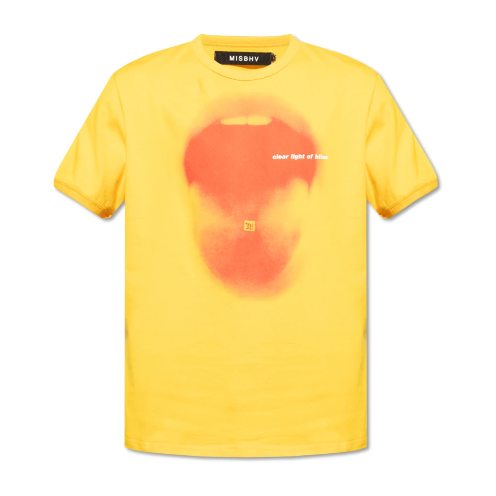 Misbhv Bedrukt T-shirt Yellow Heren