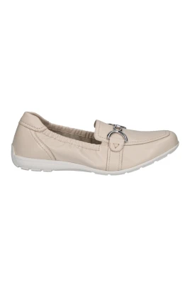 Beige Stängda Loafers för Kvinnor