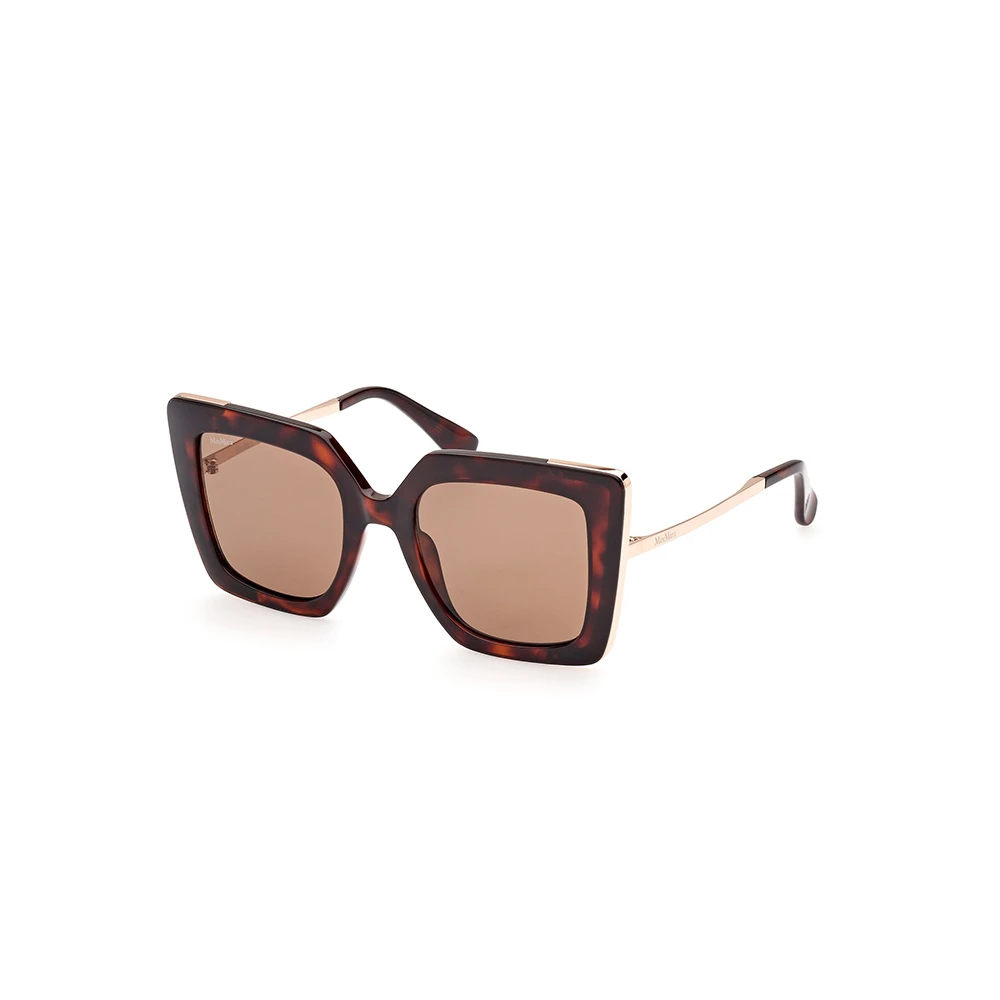 Max Mara Designer Solglasögon Havana Röd Bordeaux Linser Brown, Dam