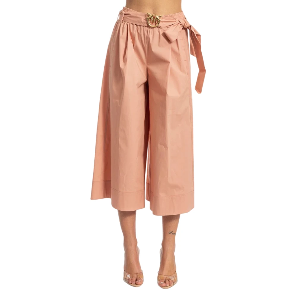 Pinko Women's Pink Doreen Cropped Trousers - O - Cropped Trousers - Xs - Trousers