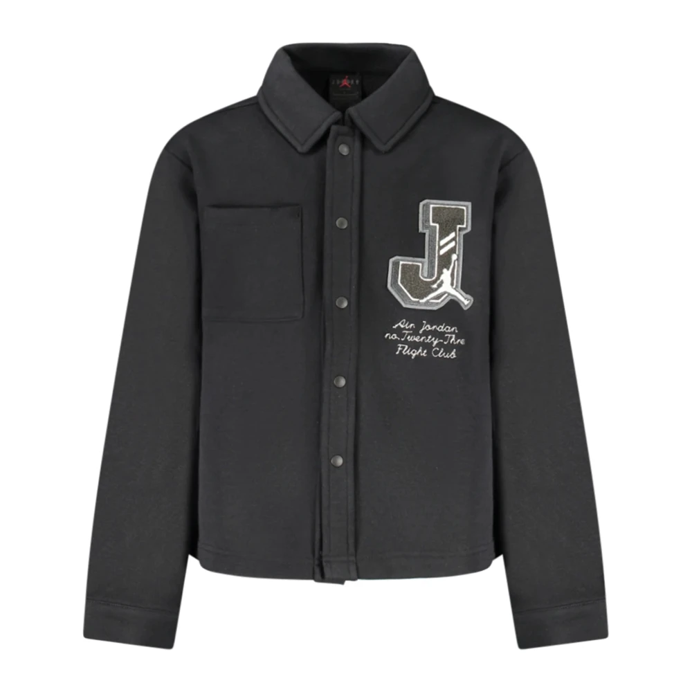 Jordan Boys Black Kids Shirts, 8 Y, Long-Sleeved Zip-Up Sweatshirt