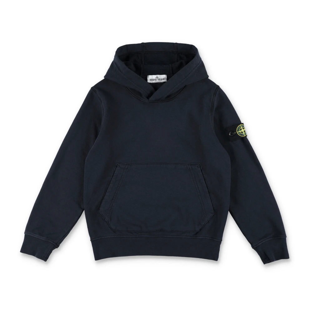 Stone Island Blå Stickat Klassisk Hoodie Blue, Pojke